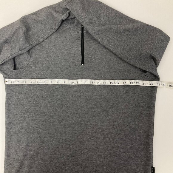 Hugo Boss Gray Mens XL Quarter Zip Mock Neck Sweater Shirt Pullover Golf Casual - Picture 7 of 8